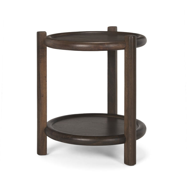 Mercana Romi Stylish Round Accent Table with Two-Tier Design - Perfect for Living Room, Bedroom, or Entryway 70638