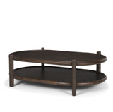 Romi with Bottom Shelf Oval Coffee Table