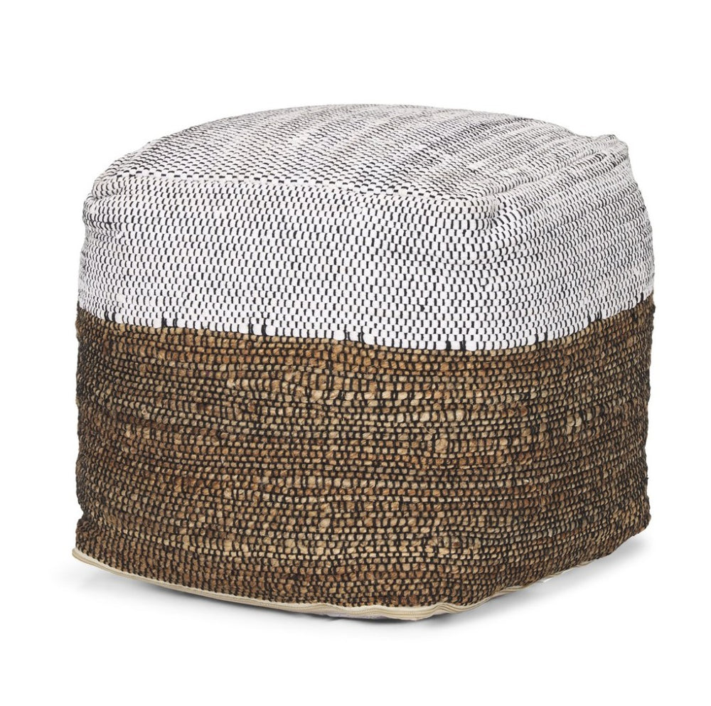 Mercana Samiya Versatile Pouf for Stylish Seating & Accent Use - Perfect for Boho, Coastal & Modern Decor 70760