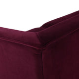 English Elm Jack 84" Modern Tuxedo Tufted Sofa, Burgundy Velvet