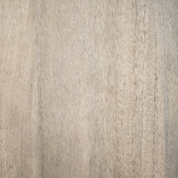 Mercana Clapp Round Nesting Coffee Tables with Solid Mango Wood Tops & Black Iron Base for Modern Spaces White Wash | Silver Metal 70594