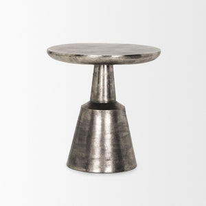 Mercana Bobbi Textured Cast Aluminum Accent Table - Modern Sculptural Design for Stylish Home Decor 70614