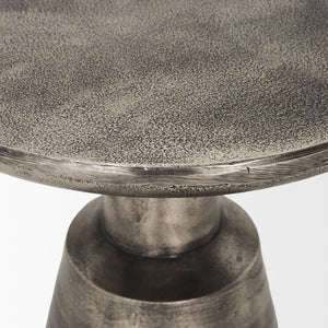 Mercana Bobbi Textured Cast Aluminum Accent Table - Modern Sculptural Design for Stylish Home Decor 70614
