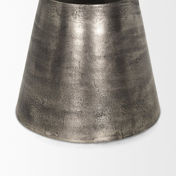 Mercana Bobbi Textured Cast Aluminum Accent Table - Modern Sculptural Design for Stylish Home Decor 70614