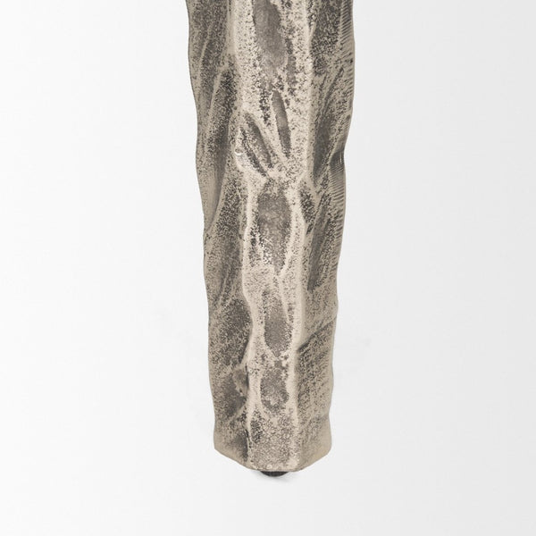 Mercana Randy Textured Silver Aluminum Accent Table – Stylish, Versatile Design for Modern Living Spaces 70615