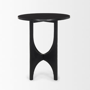 Mercana Sobi Textured Round Accent Table - Modern Minimalism for Living Rooms, Bedrooms, or Entryways 70617