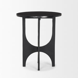 Mercana Sobi Textured Round Accent Table - Modern Minimalism for Living Rooms, Bedrooms, or Entryways 70617