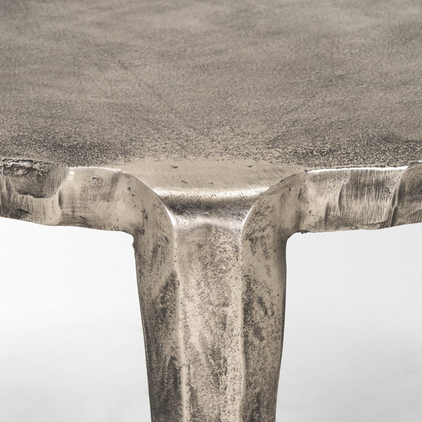 Mercana Randy Elegant Cast Aluminum Coffee Table with Textured Finish for Modern Living Room Decor 70619