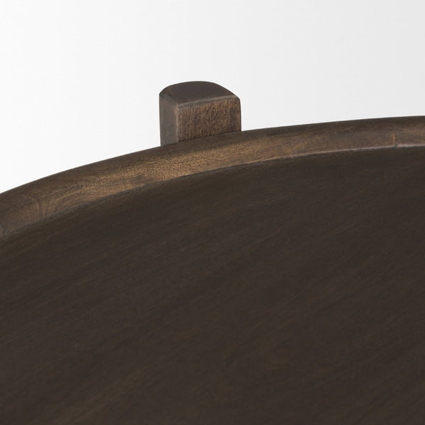 Mercana Romi Timeless Oval Coffee Table with Bottom Shelf for Stylish Storage and Display in Any Living Room 70639