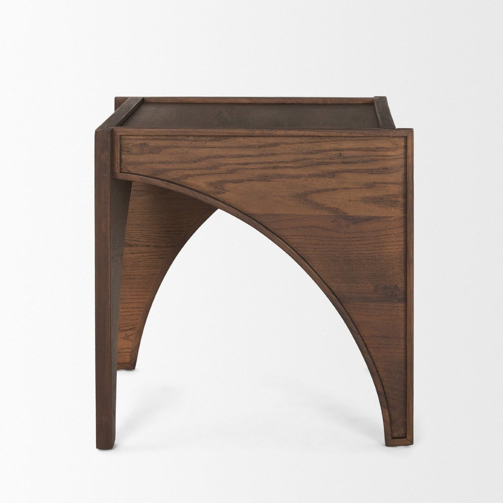 Mercana Laraya End Table – Stylish Solid Oak Design with Arched Frames for Versatile Living Room Decor 70641