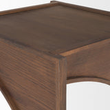 Laraya Medium Brown Wood with Arches End Table 70641 Mercana