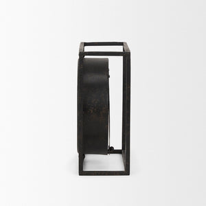Mercana Raisa Table Clock with Vintage Gold Antiquing - Stylish Accent for Modern and Classic Interiors 70690