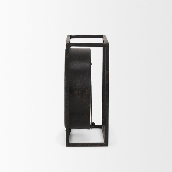 Mercana Raisa Table Clock with Vintage Gold Antiquing - Stylish Accent for Modern and Classic Interiors 70690