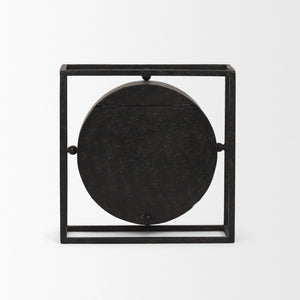 Mercana Raisa Table Clock with Vintage Gold Antiquing - Stylish Accent for Modern and Classic Interiors 70690