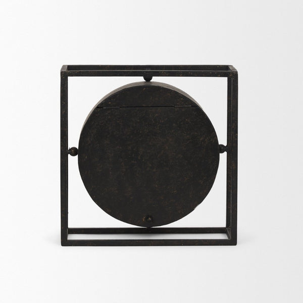 Mercana Raisa Table Clock with Vintage Gold Antiquing - Stylish Accent for Modern and Classic Interiors 70690
