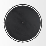 Rani Matte Black Metal with Wood Wall Clock 70691 Mercana