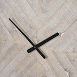 Rani Matte Black Metal with Wood Wall Clock 70691 Mercana