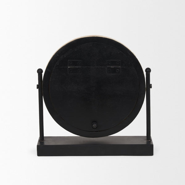 Mercana Raja Stylish Minimalist Table Clock with Natural Wood Face - Perfect Accent for Home or Office Decor 70692