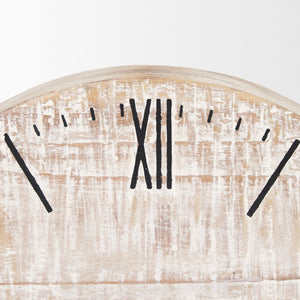 Mercana Raja Stylish Minimalist Table Clock with Natural Wood Face - Perfect Accent for Home or Office Decor 70692