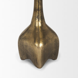 Mercana Risha Accent Table – Sculptural Antiqued Brass Design for Modern and Eclectic Home Décor Needs 70739