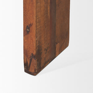 Mercana Estelle Rustic Brown Solid Wood Console Table – Versatile Entryway Furniture with Unique Character 70512