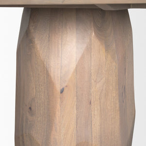 Mercana Fitzgerald Elegant Solid Wood Round Dining Table - Mid-Century Modern Design for Stylish Spaces 60" Lt Brown Wood Top | Lt Brown Wood Base 70570-AB