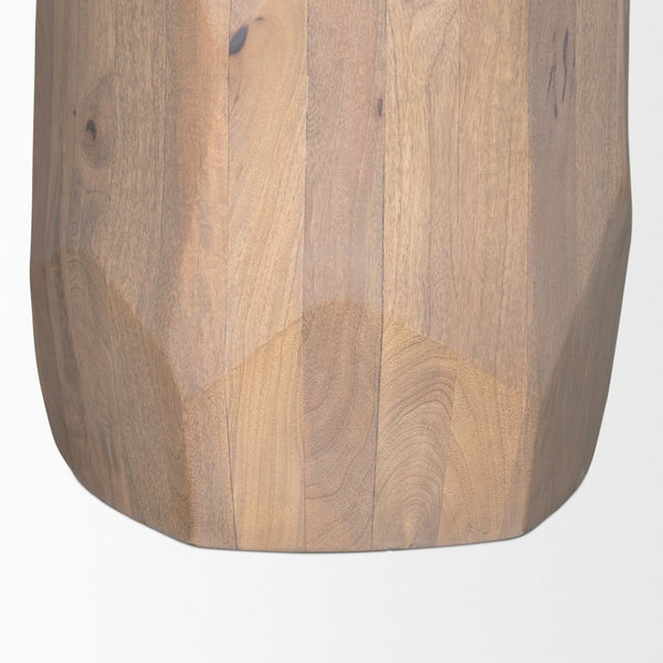 Mercana Fitzgerald Elegant Solid Wood Round Dining Table - Mid-Century Modern Design for Stylish Spaces 60" Lt Brown Wood Top | Lt Brown Wood Base 70570-AB