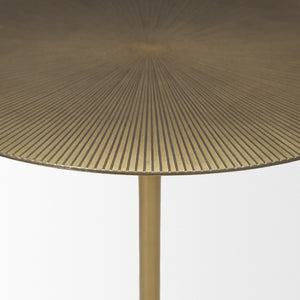 Mercana Rini Accent Table - Luxurious Metal and Stone Fusion for Modern Living Rooms, Entryways, or Bedrooms 70734-AB