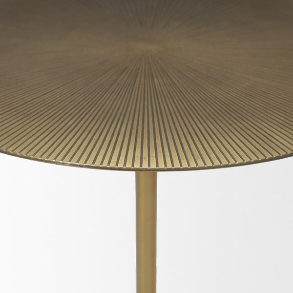 Mercana Rini Accent Table - Luxurious Metal and Stone Fusion for Modern Living Rooms, Entryways, or Bedrooms 70734-AB