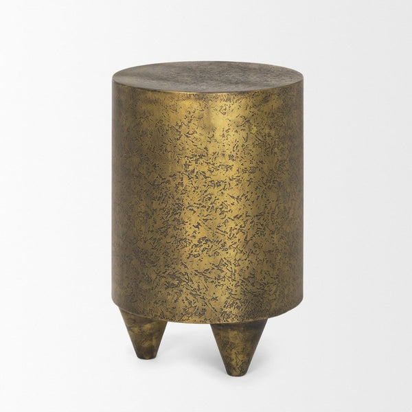Mercana Rosh Textured Accent Table with Vintage Glamour for Stylish Spaces - Durable & Versatile Design 70741
