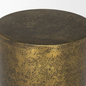 Mercana Rosh Textured Accent Table with Vintage Glamour for Stylish Spaces - Durable & Versatile Design 70741