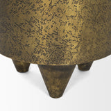 Rosh Textured Gold Metal with Acid Wash Accent Table 70741 Mercana