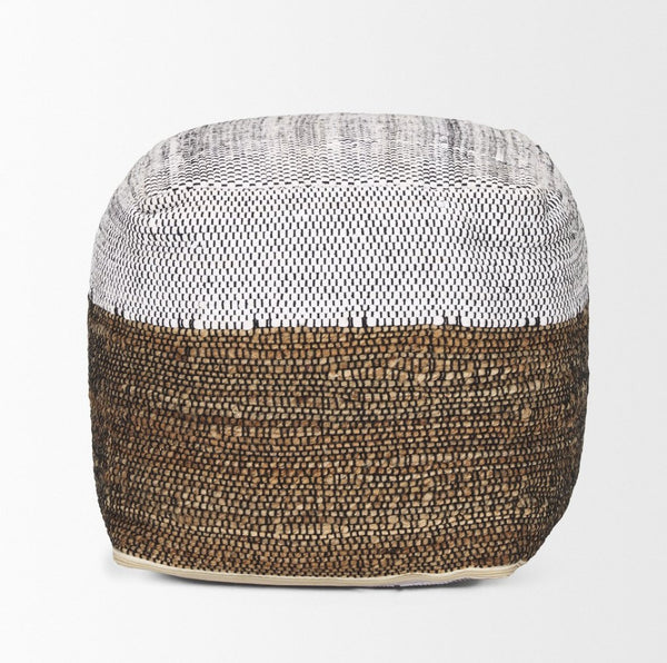 Mercana Samiya Versatile Pouf for Stylish Seating & Accent Use - Perfect for Boho, Coastal & Modern Decor 70760