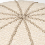 Sachi Beige with Stitching Pouf 70761 Mercana