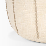 Sachi Beige with Stitching Pouf 70761 Mercana