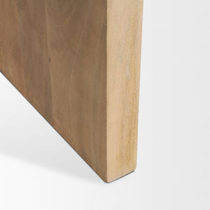 Mercana Bianca Round Marble Top Coffee Table - Elegant Banswara Design with Solid Wood Base for Living Spaces Light Brown | Marble 70647-AB