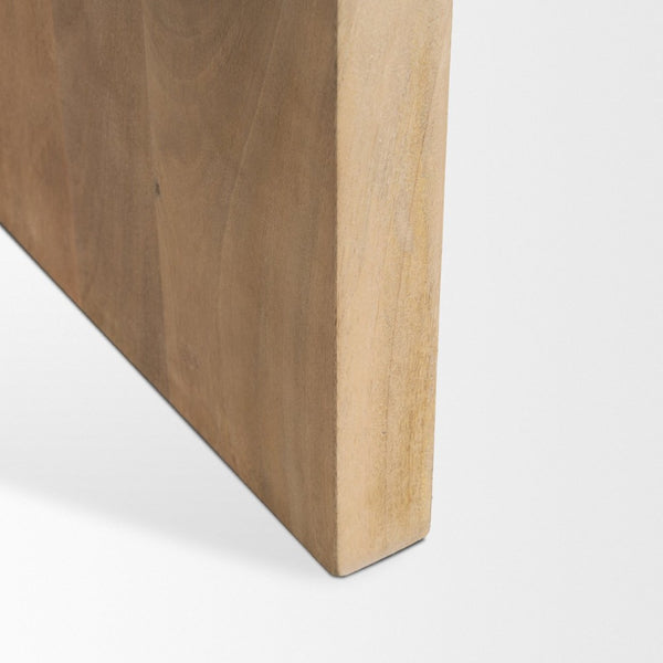 Mercana Bianca Round Marble Top Coffee Table - Elegant Banswara Design with Solid Wood Base for Living Spaces Light Brown | Marble 70647-AB