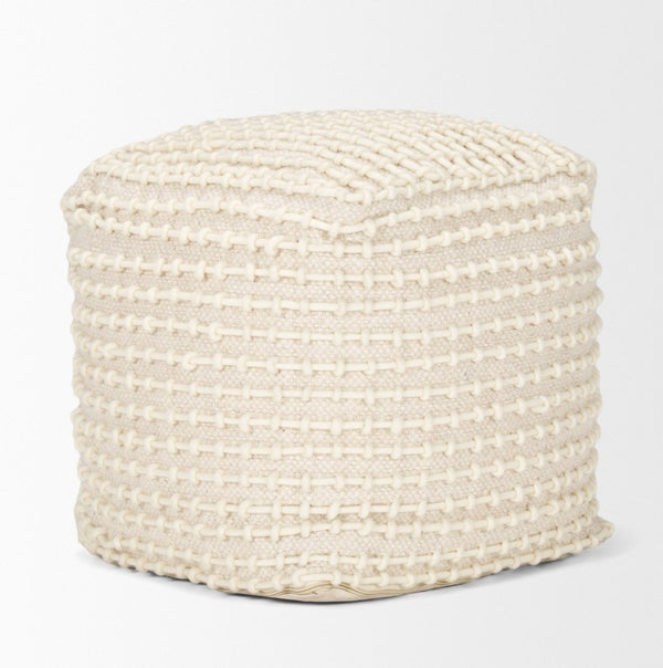 Mercana Sakaye Handwoven Pouf - Stylish Accent for Modern Living Spaces, Versatile Seating & Decor Piece 70762