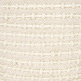 Sakaye Beige with Cream Stitched Patterned Pouf 70762 Mercana