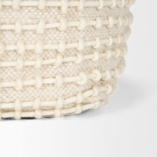 Mercana Sakaye Handwoven Pouf - Stylish Accent for Modern Living Spaces, Versatile Seating & Decor Piece 70762