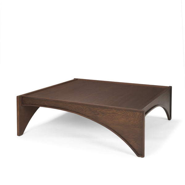 Mercana Laraya Coffee Table - Elegant Oak Grain Design with Distinctive Arched Frame for Timeless Style 70642