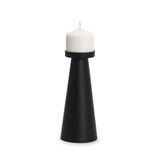 Quadir Tall Matte Black Metal Candle Holder 70715 Mercana