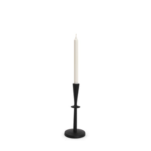 Qwin Matte Black Cast Aluminum Short Candle Holder 70716 Mercana