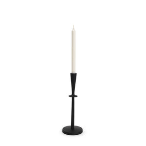 Mercana Qwin Elegant Cast Aluminum Candle Holder for Timeless Centerpieces and Modern Decor Enhancements Matte Black | Medium 70717