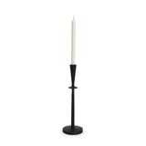 Qwin Matte Black Cast Aluminum Tall Candle Holder 70718 Mercana