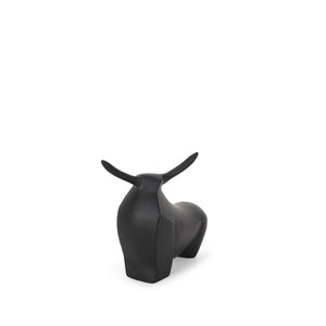 Radu Small Matte Black Metal Bull Decorative Object 70719 Mercana