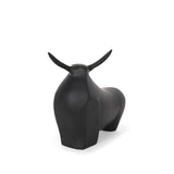 Radu Large Matte Black Metal Bull Decorative Object 70720 Mercana