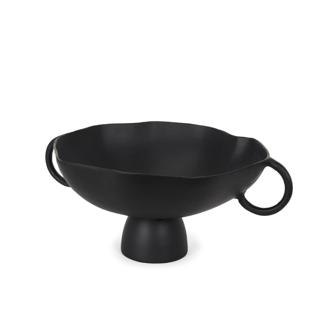 Mercana Radka Decorative Bowl – Handcrafted Cast Aluminum Accent with Sculptural Design for Modern Interiors Matte Black | Large 70724