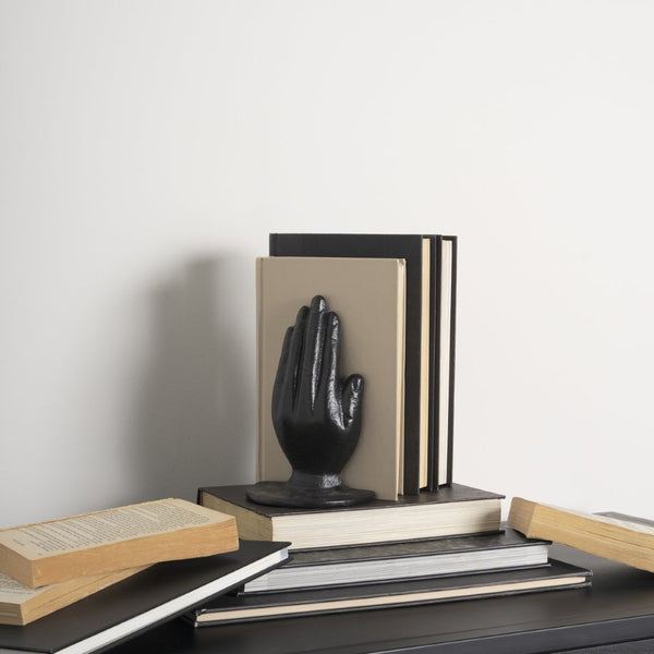 Mercana Praying Hands Cast Iron Bookends – Elegant Religious Decor for Bookshelf or Office, Durable Support 70537