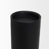 Qamra Short Black Metal Pillar Candle Holder 70707 Mercana